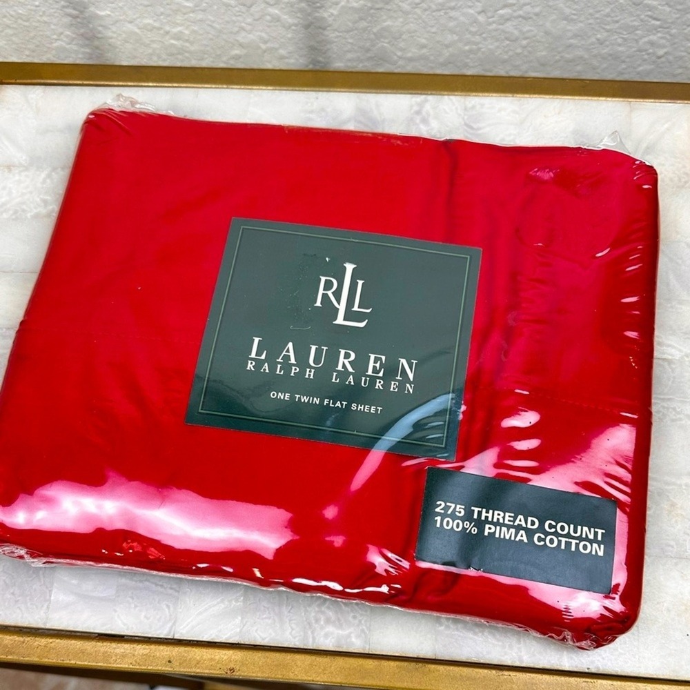 Lauren‎ Ralph Lauren twin flat Regatta Red deadstock sheet